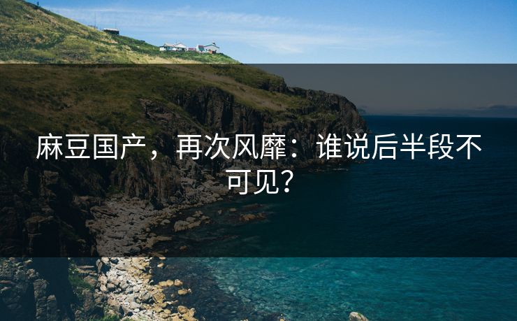 麻豆国产,再次风靡:谁说后半段不可见? 第1张 麻豆国产,再次风靡:谁说后半段不可见? 第1张