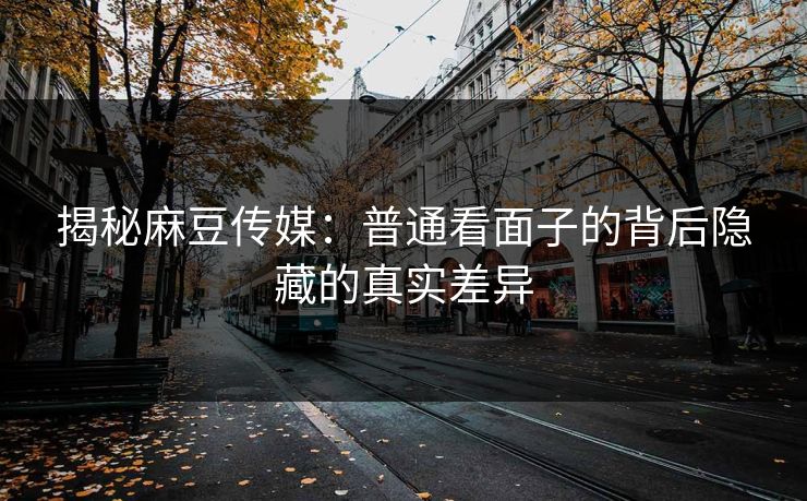 揭秘麻豆传媒：普通看面子的背后隐藏的真实差异