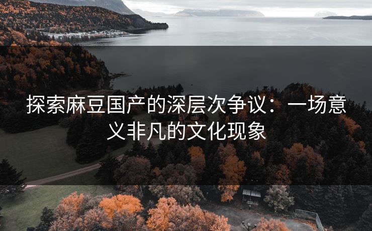 探索麻豆国产的深层次争议：一场意义非凡的文化现象  第1张